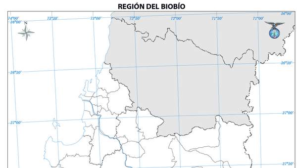 Mapa región de Biobío (mudo)