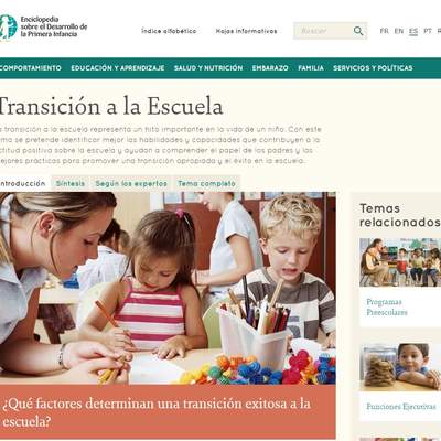 TRANSICIÓN A LA ESCUELA - ENCICLOPEDIA INFANTES