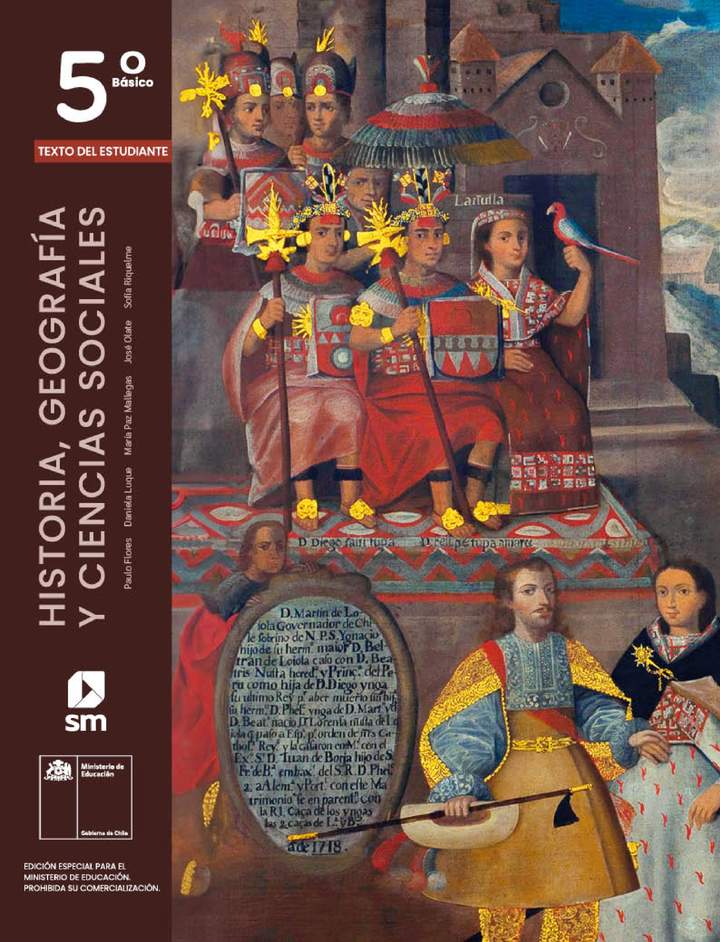 Historia, Geografía y Ciencias Sociales 5° Básico, Texto del estudiante - Portada texto