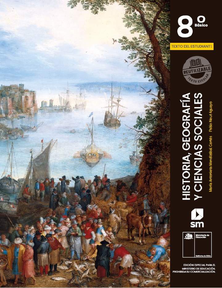 Historia, Geografía y Ciencias Sociales 8° Básico, Texto del estudiante - Portada Texto