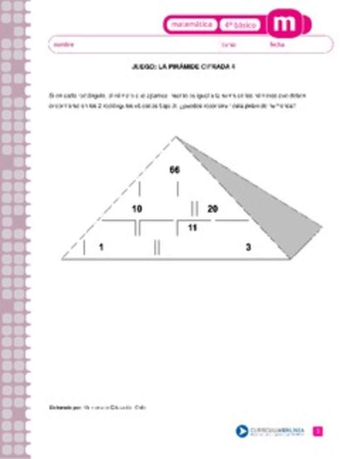 Juego: la pirámide cifrada 4