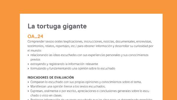 Ejemplo Evaluación Programas - OA24 - La tortuga gigante