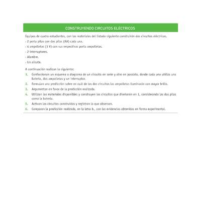 Evaluación Programas - CN08 OA10 - U3 - CONSTRUYENDO CIRCUITOS ELÉCTRICOS