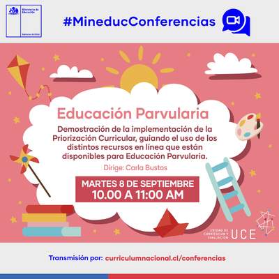 Conferencia virtual: Demostración de Aprendo en línea y herramientas prácticas para la implementación de Educación Parvularia en este contexto.