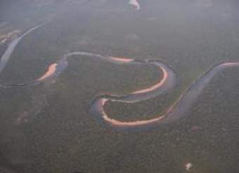 Fotografía aérea del río Orinoco