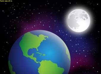 Imagen de la tierra y la luna
