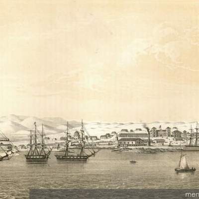 Puerto de Caldera en 1850