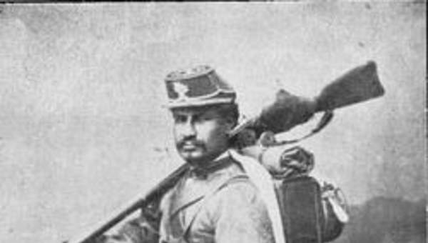 Soldado boliviano en Guerra del Pacífico