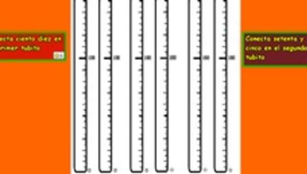 Leer y representar números en forma simbólica utilizando tubos (II)