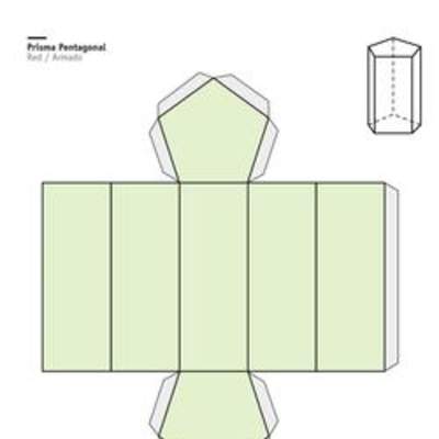 Red de un prisma de base pentagonal