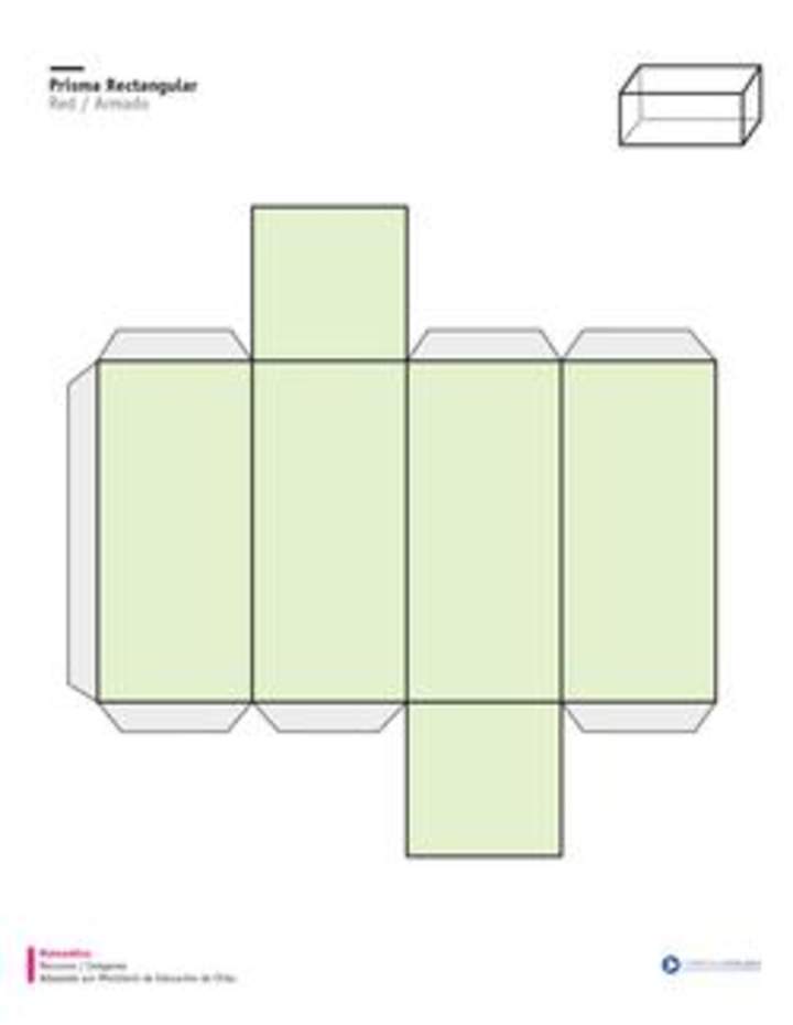 Red de un prisma de base rectangular
