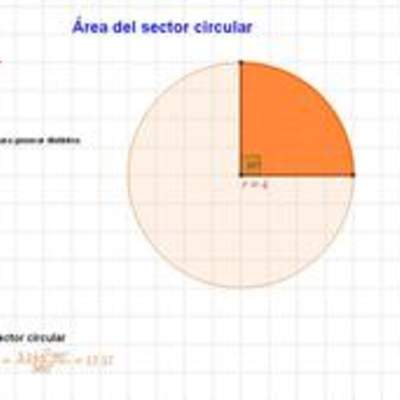 Área de un sector circular