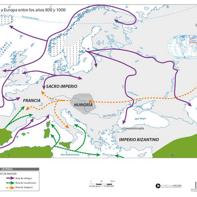 Invasiones a Europa entre los años 800 y 1000