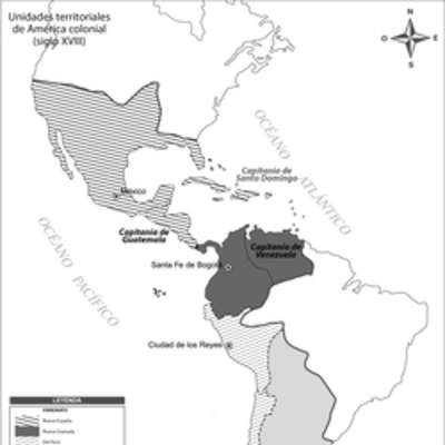Unidades territoriales de América colonial (siglo XVIII)