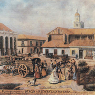 Plaza de Armas en 1850