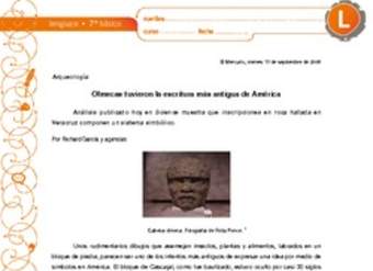 Olmecas tuvieron la escritura más antigua de América