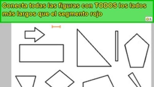 Comparar la longitud de formas geométricas