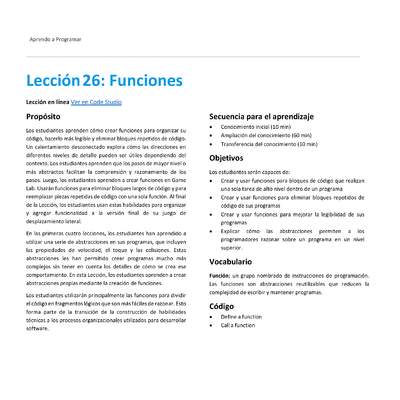 Unidad 2 - Lección 26: Funciones