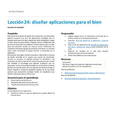 Unidad 2 - Lección24: diseñar aplicaciones para el bien