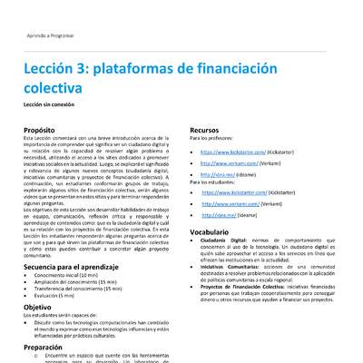 Unidad 1 - Lección 3: plataformas de financiación colectiva