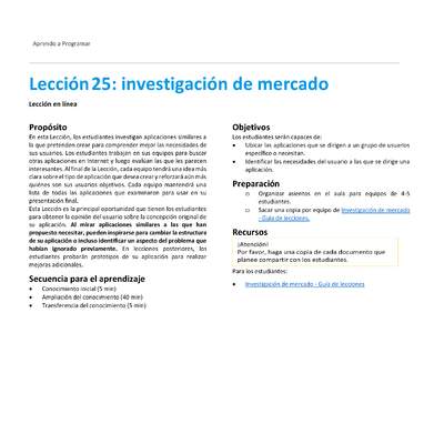 Unidad 2 - Lección25: investigación de mercado