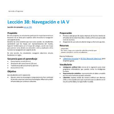 Unidad 4 - Lección 38: Navegación e IA V