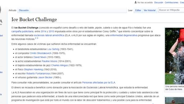 Wikipedia: Ice Bucket Challenge