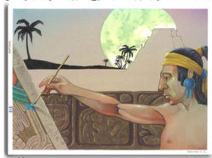 Maya pintando