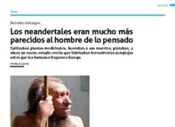 Los neandertales eran mucho más parecidos al hombre de lo pensado