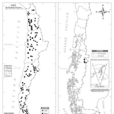 Mapa actividad minera en Chile
