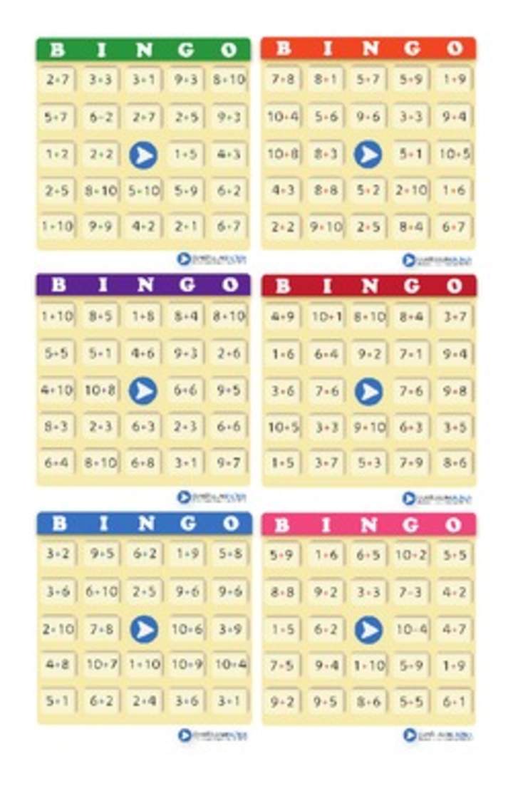 Juego: bingo compuesto de adiciones (III)