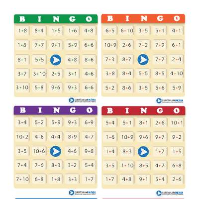 Juego: bingo compuesto de adiciones (II)