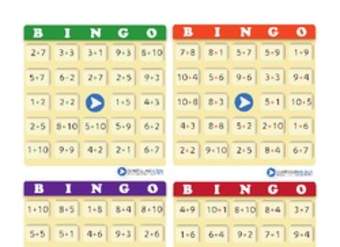 Juego: bingo compuesto de adiciones (III)