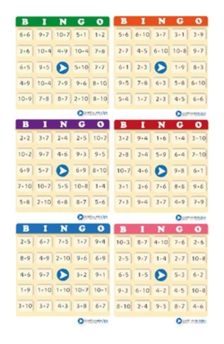Juego: bingo compuesto de adiciones (VI)