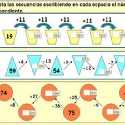 Completar secuencias numéricas (III)
