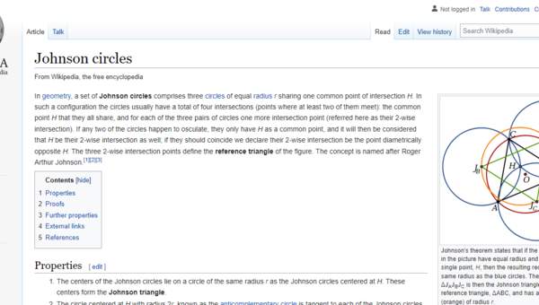 Wikipedia: Johnson circles