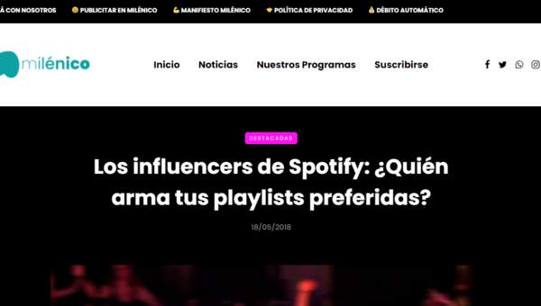 Milenico: Los influencers de Spotify: ¿Quién arma tus playlists preferidas?