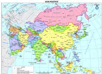 Mapa político de Asia