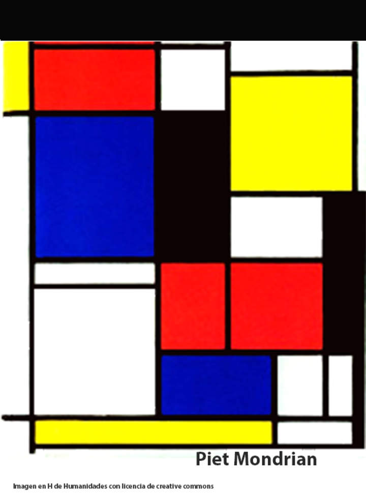 Colores primarios en la obra de Piet Mondrian
