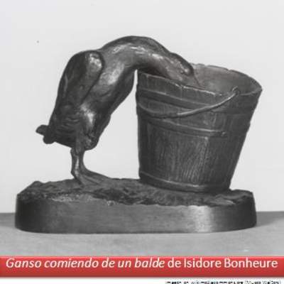  Isidore Bonheure Ganso comiendo de un balde
