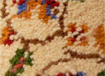 Elaboración de alfombras en la Patagonia