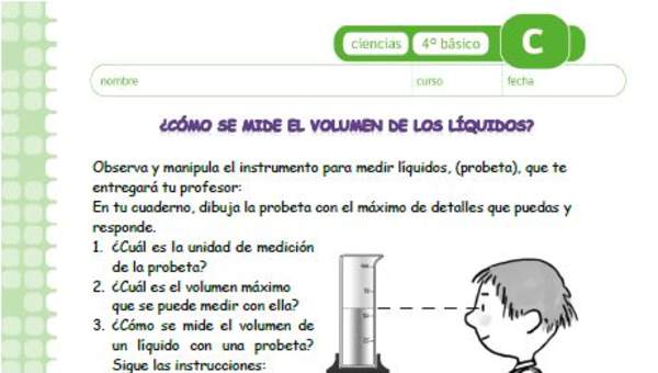 ¿Cómo se mide el volumen de los líquidos?