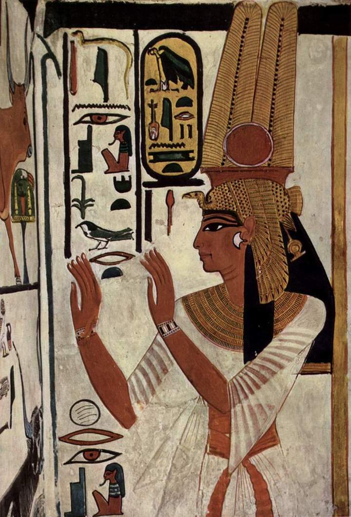 Pintura de la cámara funeraria de Nefertari