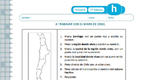 A trabajar con el mapa de Chile