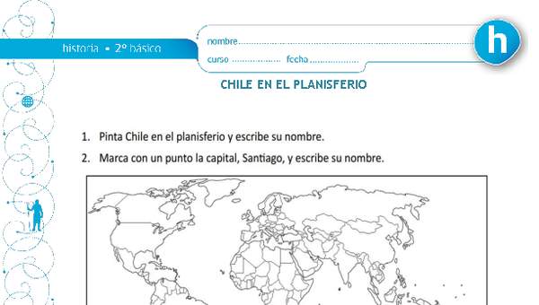 Chile en el planisferio