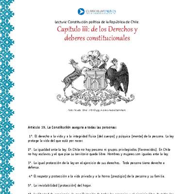 Constitución de Chile: De los Derechos y Deberes constitucionales