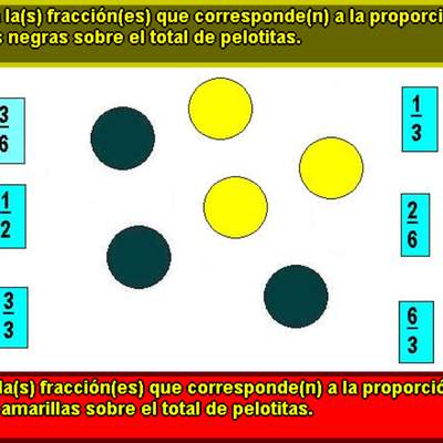 Fracción de un conjunto de bolitas (III)