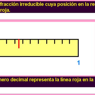 Fracciones y decimales en la recta numérica (V)
