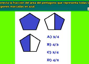 Área sombreada usando fracciones (II)