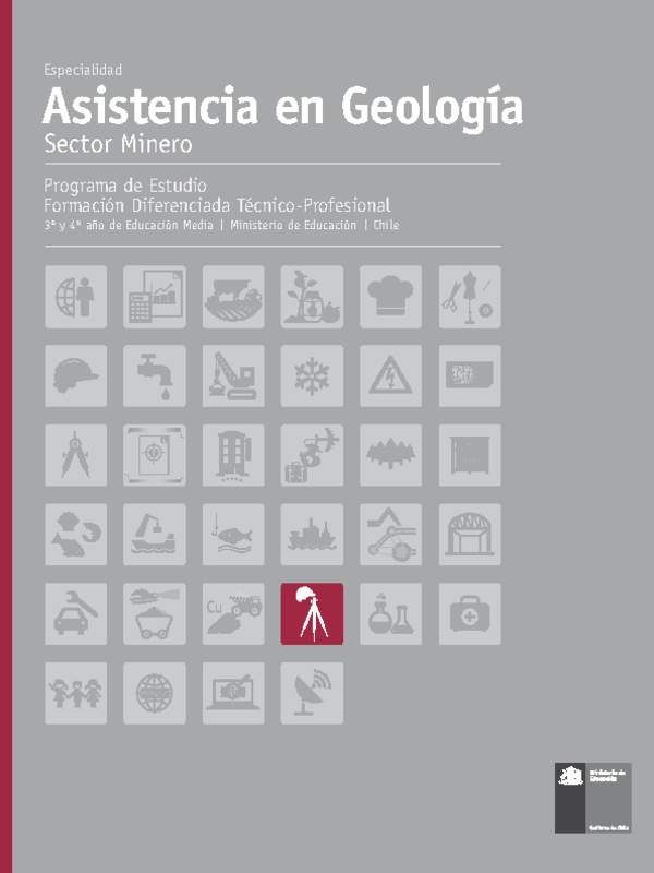 Programa de Estudio Especialidad Asistencia en Geología